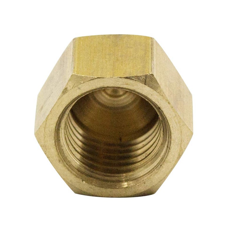 Legines Brass SAE 45 Degree Flare Tube Fitting, Flare Cap, Fit 1/2" OD Tube (Pack of 2) - Image 2